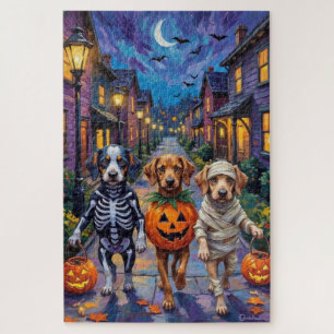 Azawakh Hunde Trick-oder-Treating Halloween-Kostüm Puzzle