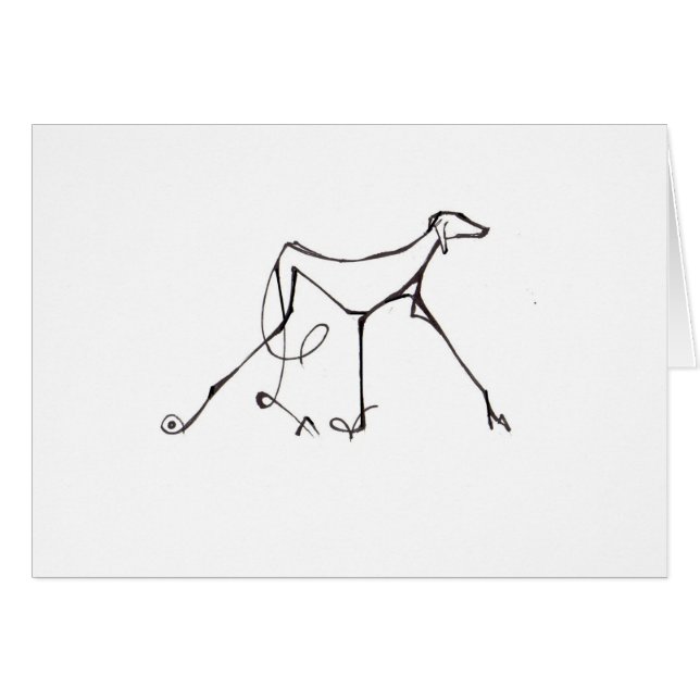 Azawakh Karten-Entwurf durch David Moore (Vorderseite (Horizontal))