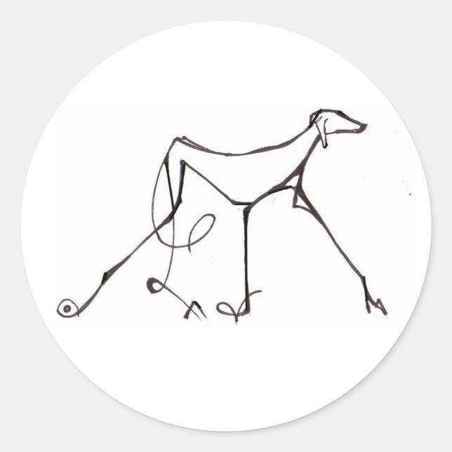 Azawakh Sticker von David Moore (Vorderseite)