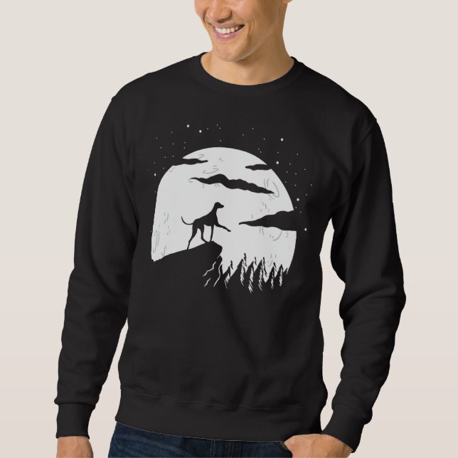 Azawakh und Moon Halloween Sweatshirt (Vorderseite)