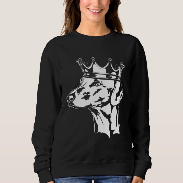 Azawakh with crown dog greyhound mom sweatshirt (Vorderseite)