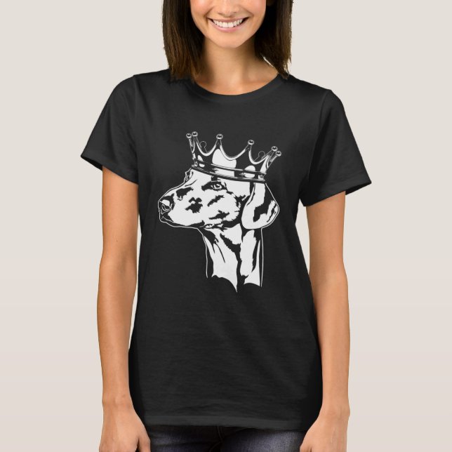 Azawakh with crown dog greyhound mom T-Shirt (Vorderseite)
