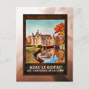 Azay les Rideaux, Loire-Schloss Postkarte