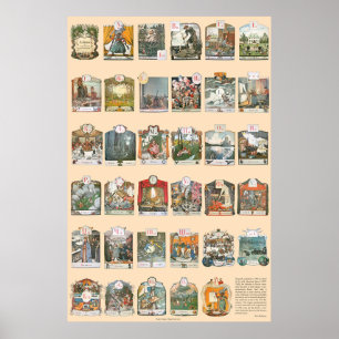 Azbuka (Alphabet) von Alexander Benois Poster