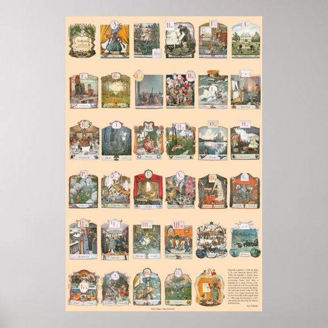 Azbuka (Alphabet) von Alexander Benois Poster (Vorne)