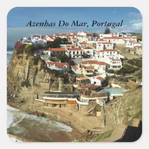 Azenhas Do Mar, Portugal Quadratischer Aufkleber