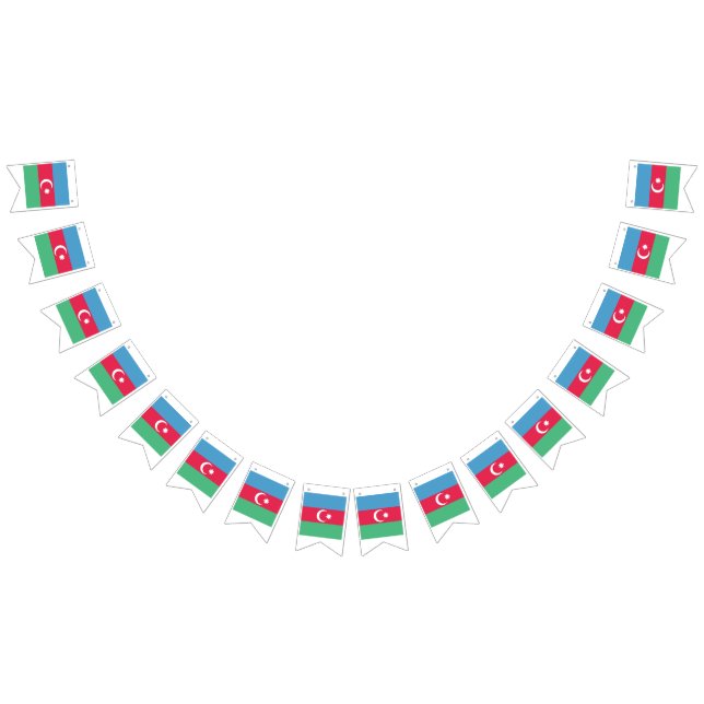 Azerbaijan Flag Emblem Wimpelkette (Alle)