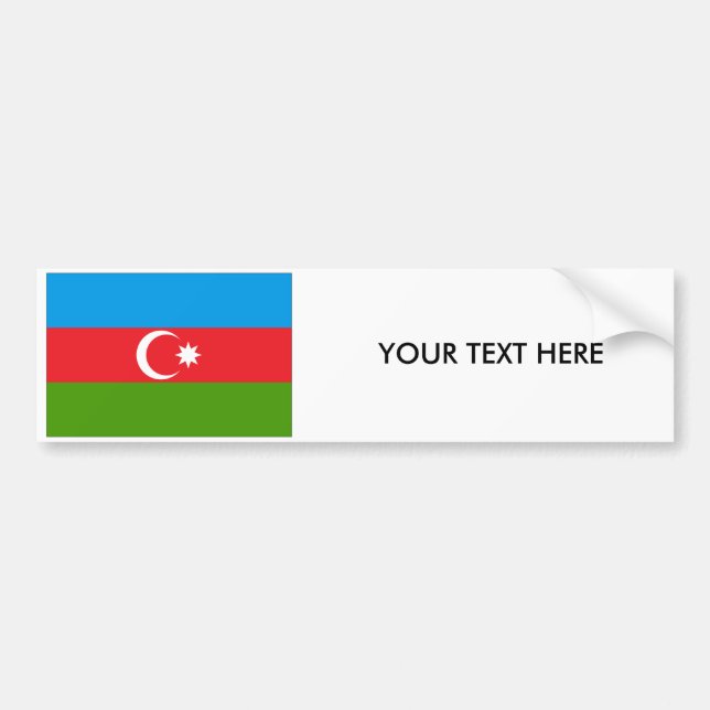 Azerbaijan-FLAGGE Autoaufkleber (Vorne)