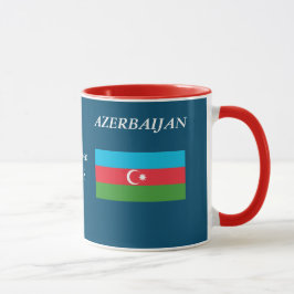 Azerbaijan-Wappen und -flagge schwärzen 11 Tasse