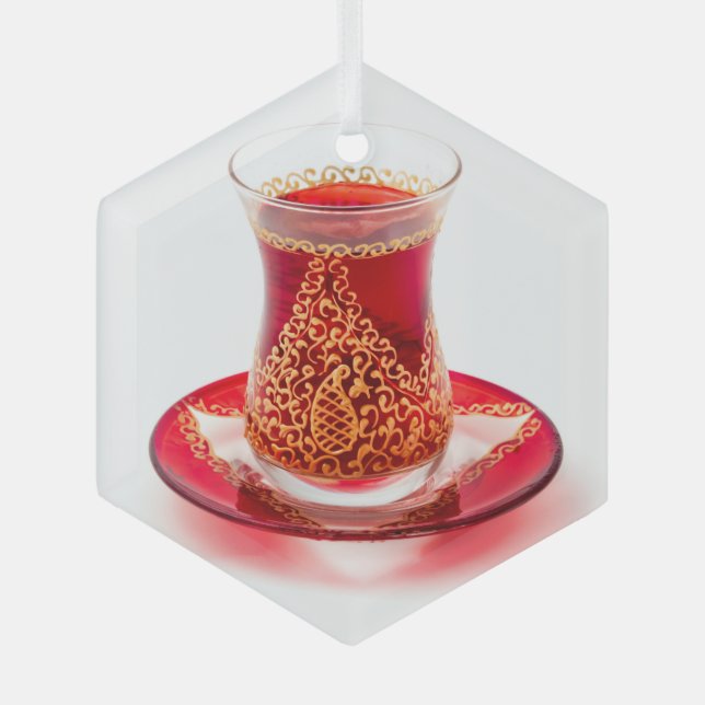 Azerbaijani tea ornament aus glas (Vorderseite)