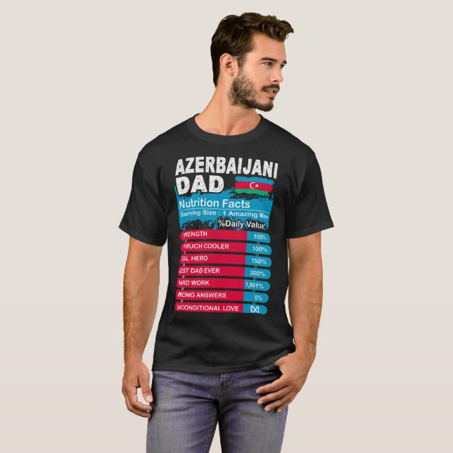 Azerbaijani Vater-Nahrungs-Tatsachen, die T-Shirt (Vorne ganz)