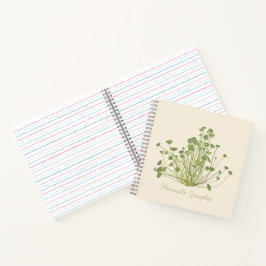 Azetabularia, handgezogen notizbuch