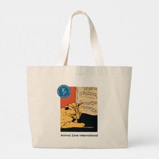 AZI-Tasche mit Klavierkatze Jumbo Stoffbeutel