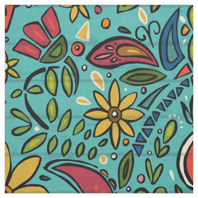 aziza Türkis Stoff (Muster)