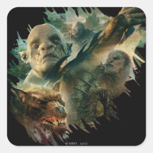 Azog, Narzug, and Bolg Graphic Quadratischer Aufkleber