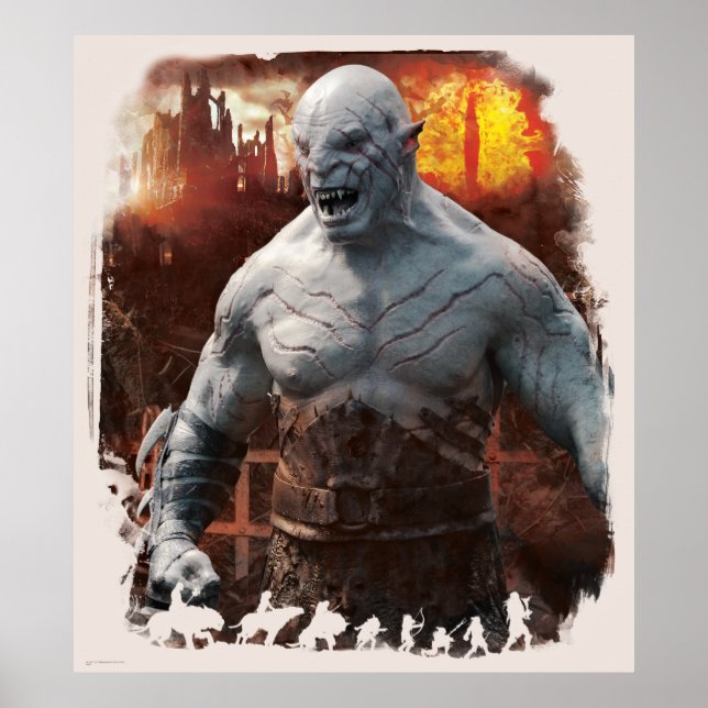 Azog & Orcs Silhouette Graphic Poster (Vorne)