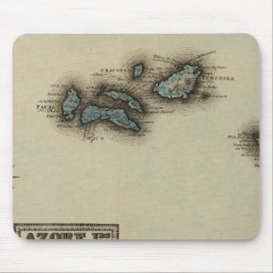Azore Inseln Atlas Karte Mousepad