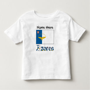 Azoren Azorean-Flagge Personalisiert Kleinkind T-shirt