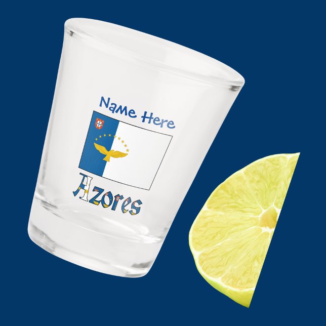 Azoren Azorean Flaggen Blaue Personalisierung Schnapsglas (Von Creator hochgeladen)