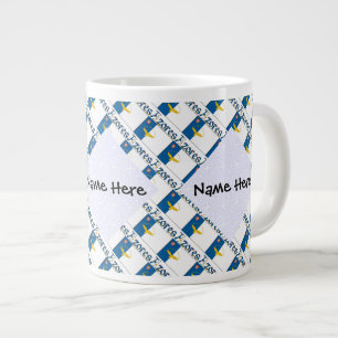 Azoren Azoreanische Flagge Kacheln Personalisierte Jumbo-Tasse