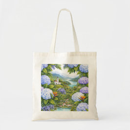 Azoren Hortensien Insel Landschaft Tragetasche