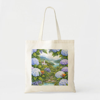 Azoren Hortensien Insel Landschaft Tragetasche