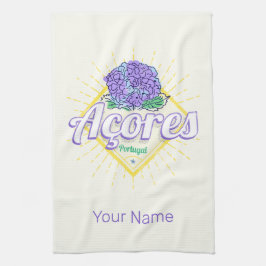 Azoren Hydrangea Blume Island Portugal Vintag Geschirrtuch