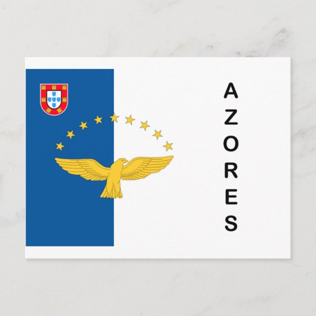 Azoren-Insel-Portugal-Flaggen-Postkarten Postkarte (Vorderseite)