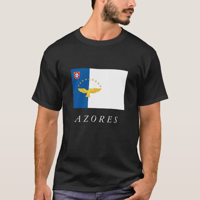 Azoren-Insel-Portugal-Flaggen-T - Shirt (Vorderseite)