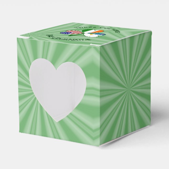 Azoren Irland USA Kleeblatt Flag Personalisiert Geschenkschachtel (Vorderseite)
