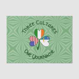 Azoren Irland USA Kleeblatt Flag Personalisiert Seidenpapier