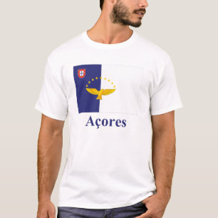 Azoren kennzeichnen mit Namen auf portugiesisch T-Shirt