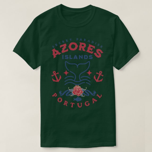 Azoren Portugal Geheimparadies T-Shirt (Design vorne)