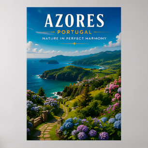 🌿 Azoren Portugal Inselparadies 🌊 Poster