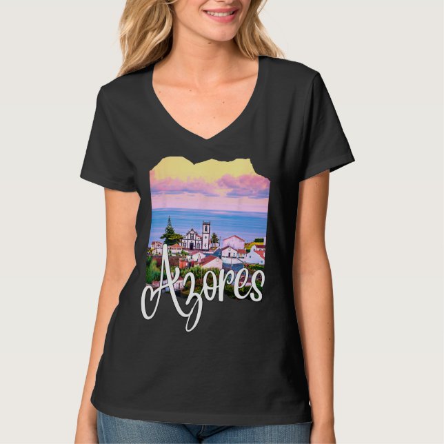 Azoren Portugal Portugal Roots Azoren Souvenirs T-Shirt (Vorderseite)
