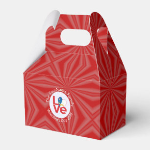 Azoren Rot LOVE Flag Personalisiert  Geschenkschachtel