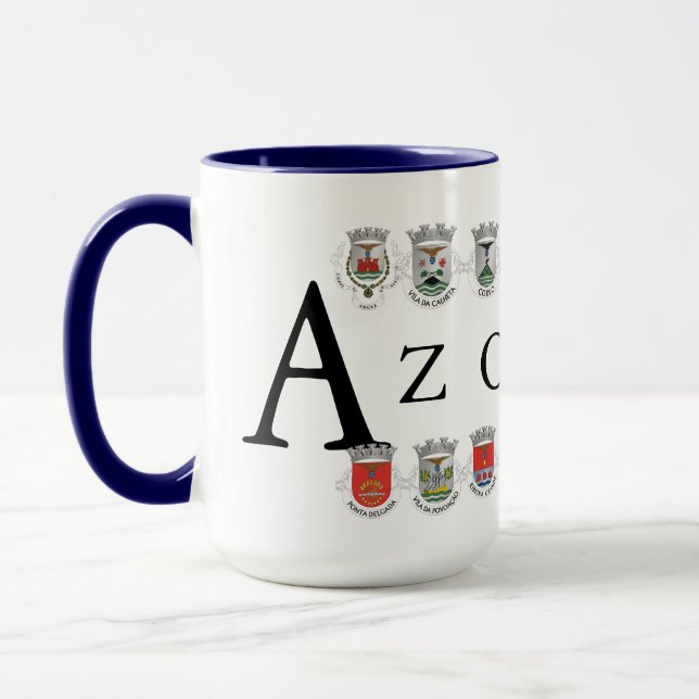 Azoren-Stadtmantel bewaffnet Tasse (Links)