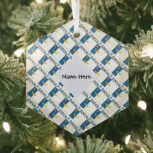 Azoren und Azoren-Flagge gekachelt Ornament Aus Glas