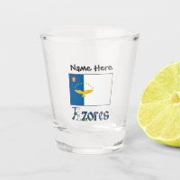 Azoren und Azoren-Flagge mit Ihrem Namen Shotglas