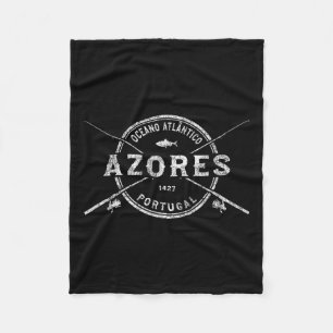 Azoren Vintage gekreuzte Angelruten Fleecedecke