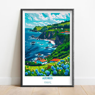 Azoren Wandkunst - Azoren Reiseplakat - Azoren Ins Poster