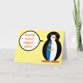 Azorenflagge Vortrag von Frau Penguin Dankeskarte