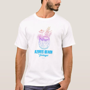 Azores Beach Souvenir - Portugal Erinnerung T-Shirt
