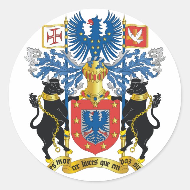 Azores-Emblem Runder Aufkleber (Vorderseite)