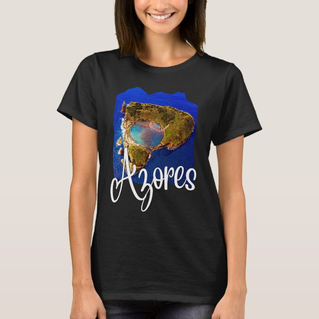 Azores Flag Patriotic Portuguese Roots Azores Souv T-Shirt (Vorderseite)