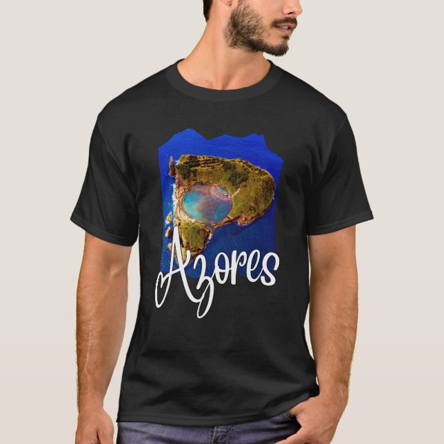 Azores Flag Patriotische Portugiesische Roots Azor T-Shirt (Vorderseite)