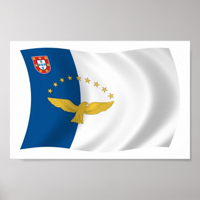 Azores Flag Poster Print (Vorne)