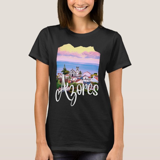 Azores Portugal Portuguese Roots Azores Souvenirs T-Shirt (Vorderseite)
