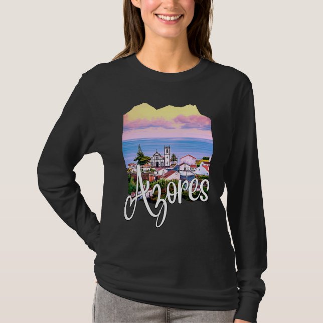 Azores Portugal Portuguese Roots Azores Souvenirs T-Shirt (Vorderseite)