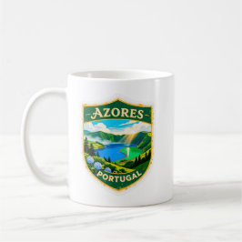 Azores Portugal Travel Badge Mug – Scenic Lagoa da Kaffeetasse